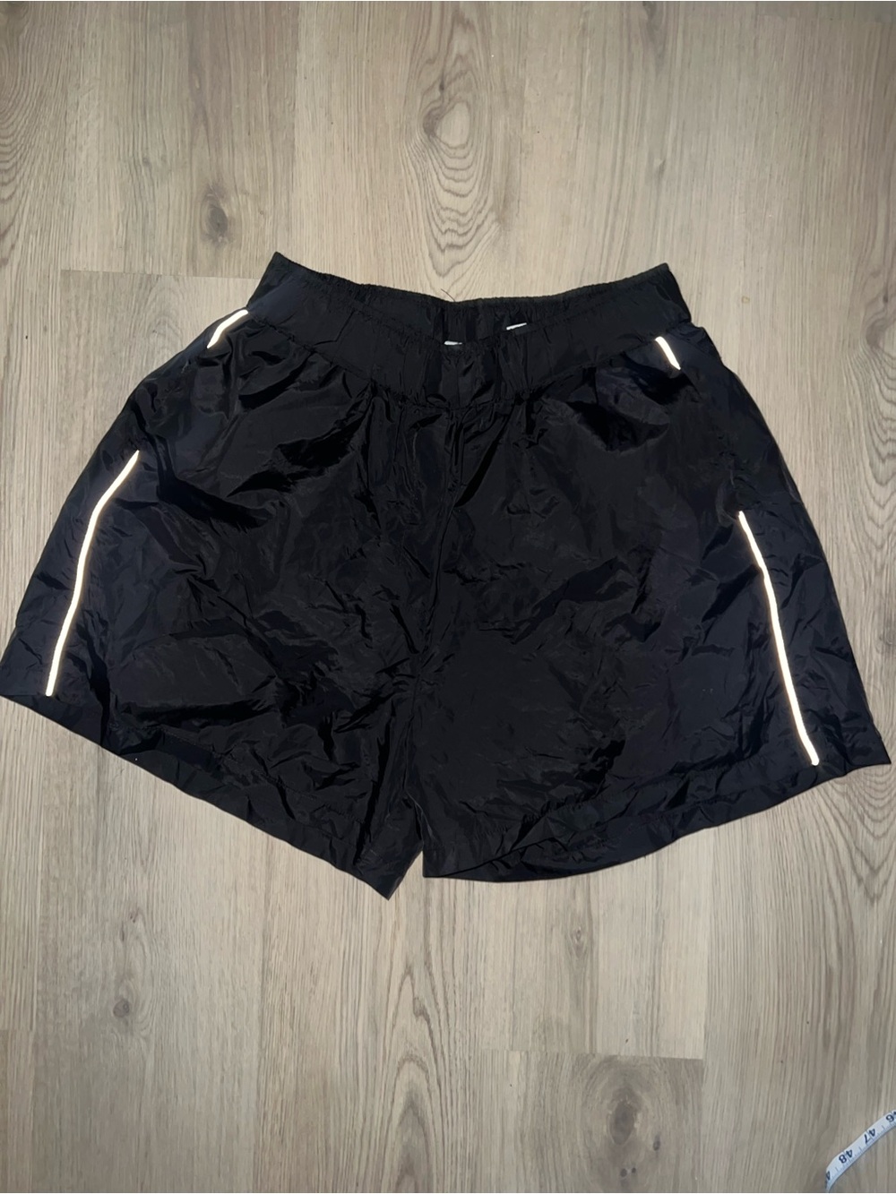 Collusion Nylon Reflective Binding Shorts Size 10 Elastic Waist Pockets